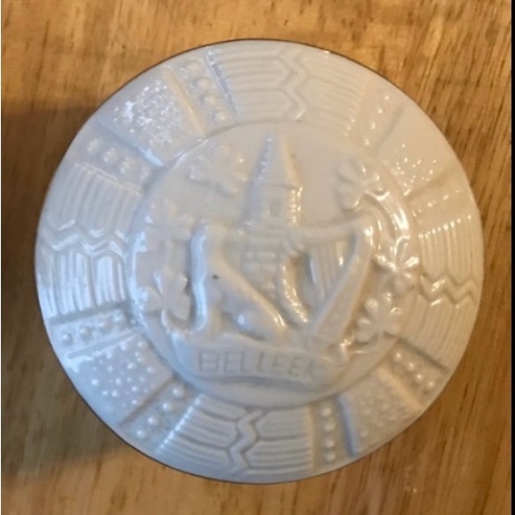 Vintage Belleek Trinket Boxes And Dish Collectors Society Red Mark/1 each left - Picture 3 of 5